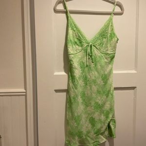 Green slip  dress